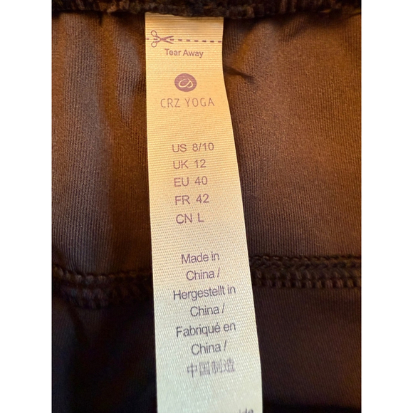 NWOT CRZ YOGA Drawstring 4 Way Stretch Ankle Pants Size 8 - 10 Black & Gray - Picture 5 of 9
